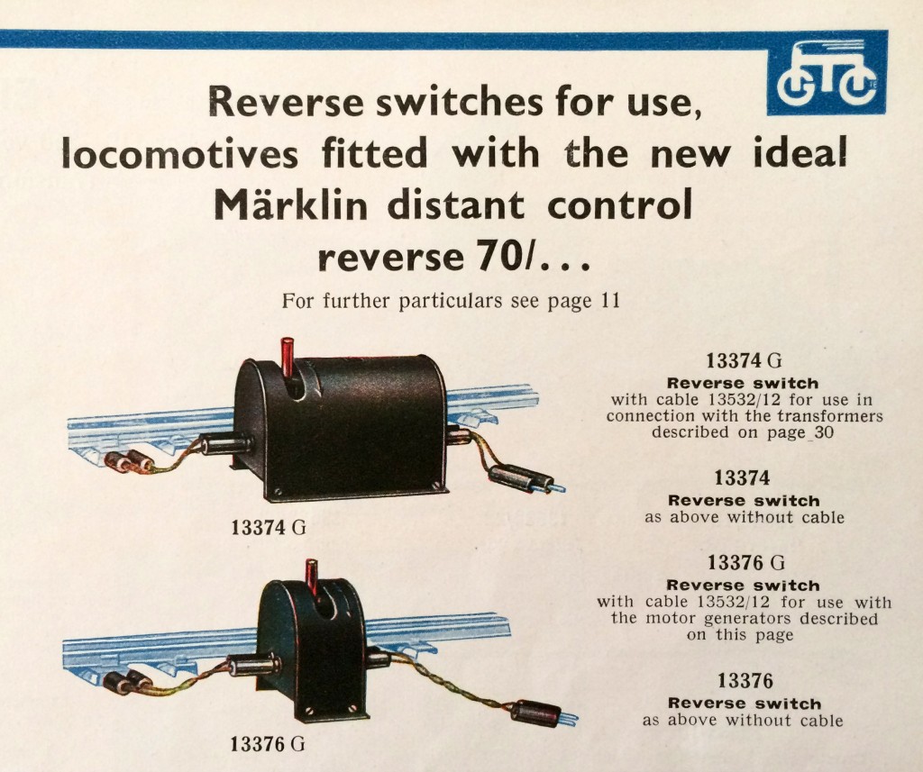 ENGINE PROPULSION SYSTEMS AND REVERSING UNITS FOR MÄRKLIN GAUGE 1 AND 0